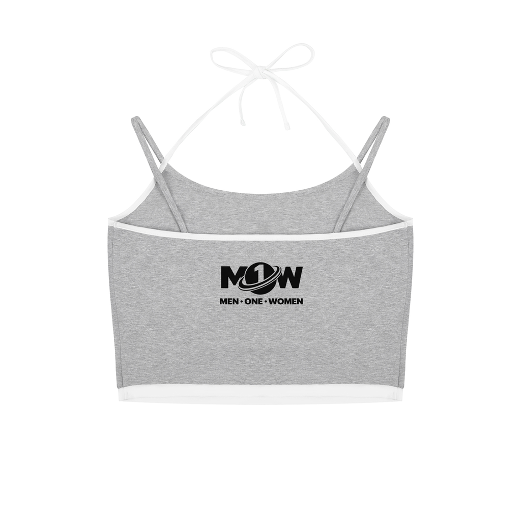 Contrast Binding Halter Tank Top