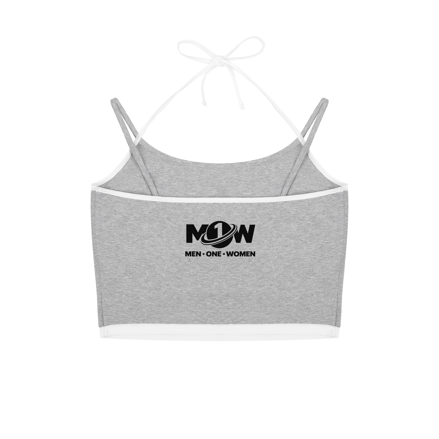 Contrast Binding Halter Tank Top