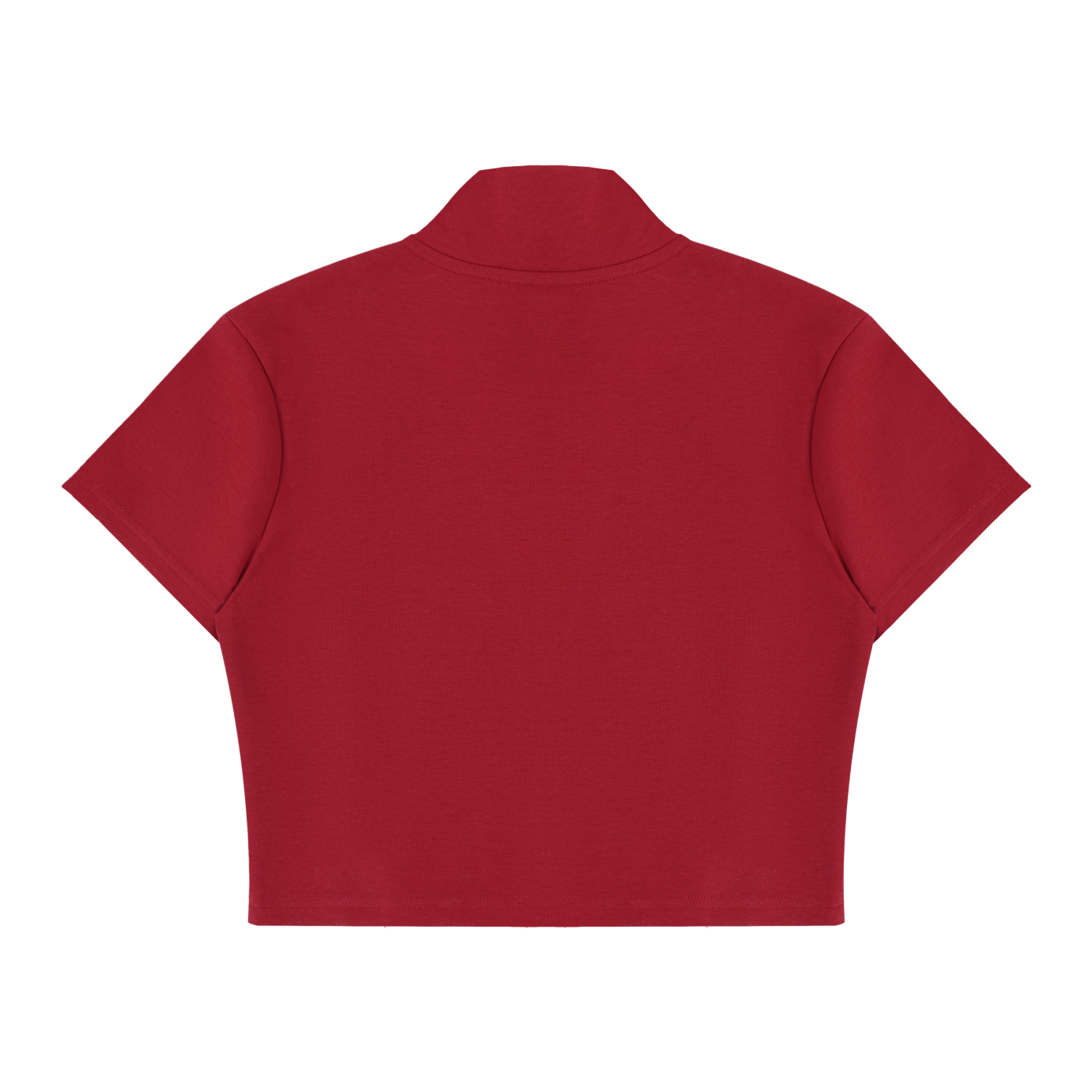 Women's Cropped Full Zip Short Sleeve T-Shirt