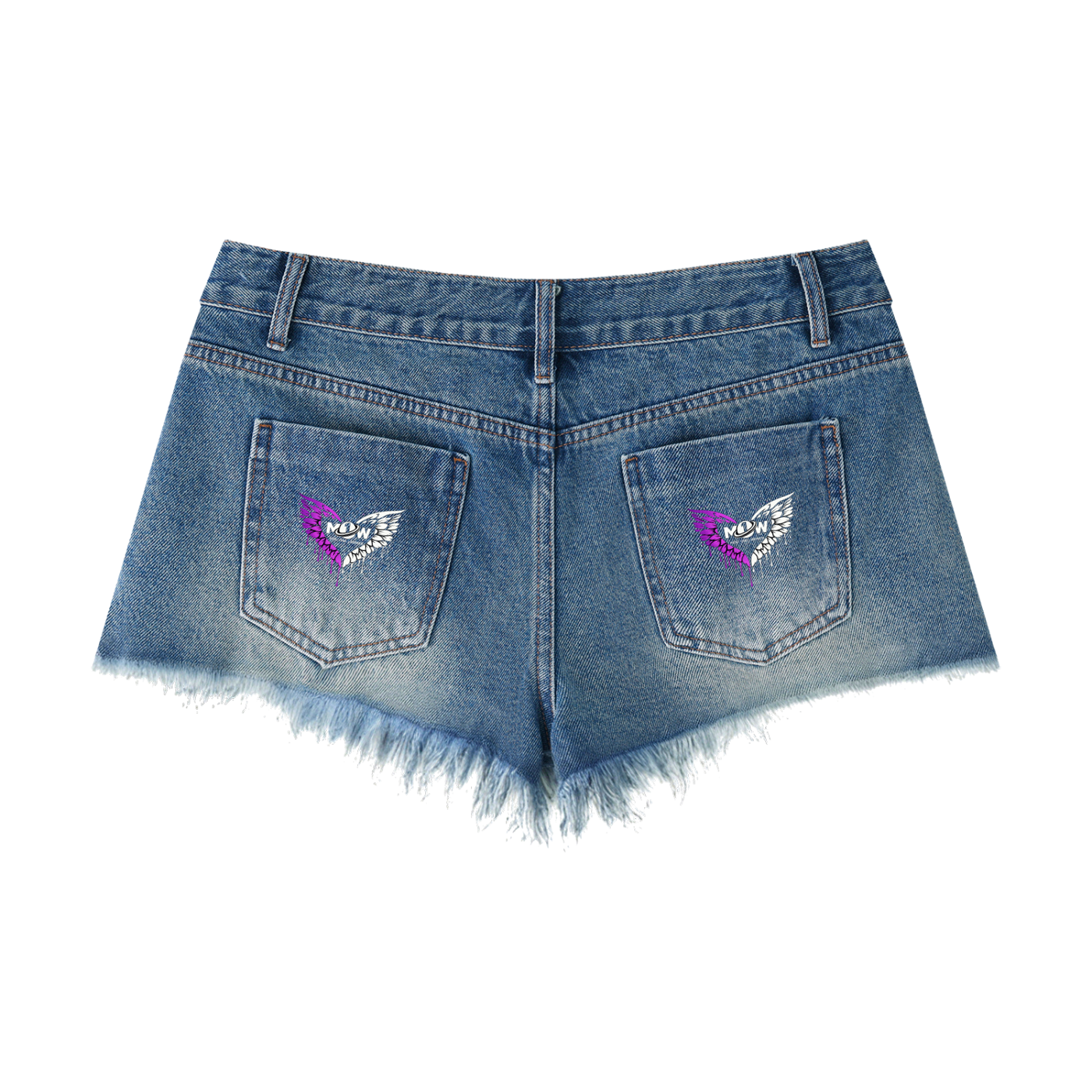 Women's Vintage Wash Raw Hem Denim Shorts