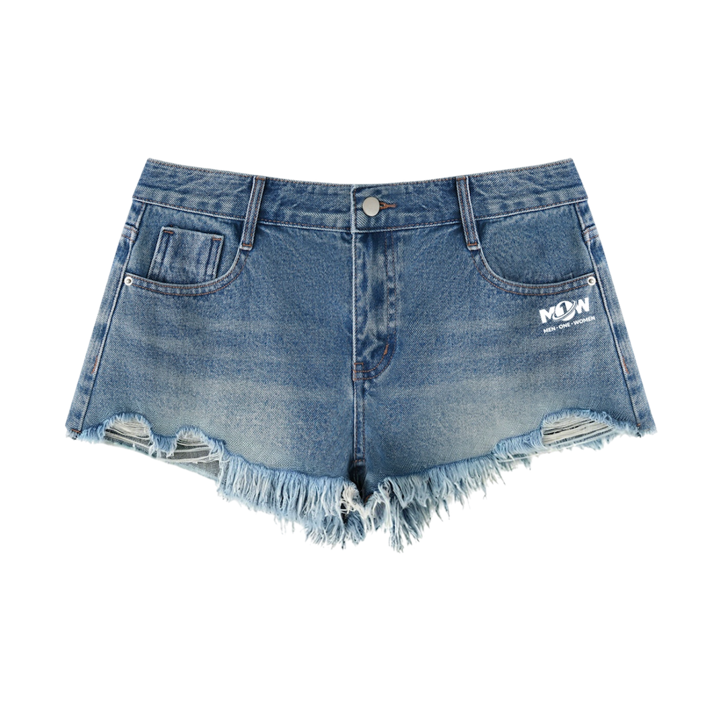 Women's Vintage Wash Raw Hem Denim Shorts