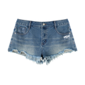 Women's Vintage Wash Raw Hem Denim Shorts