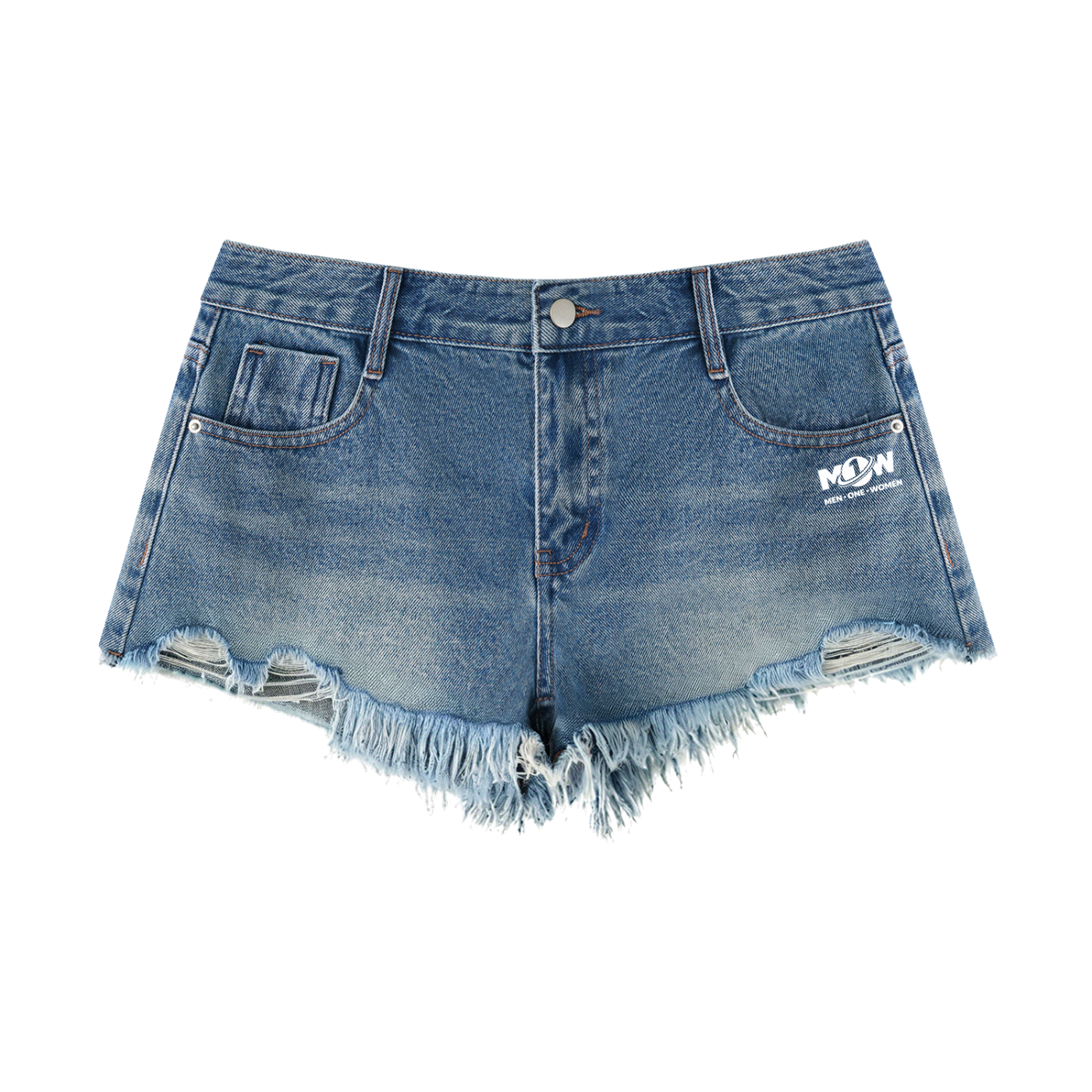 Women's Vintage Wash Raw Hem Denim Shorts