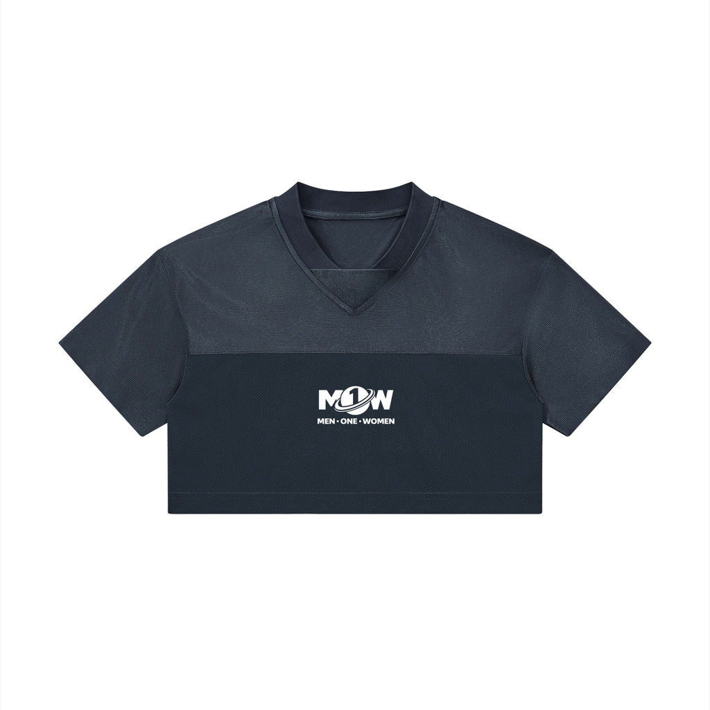 Women’s Cropped Paneled V-Neck Jersey