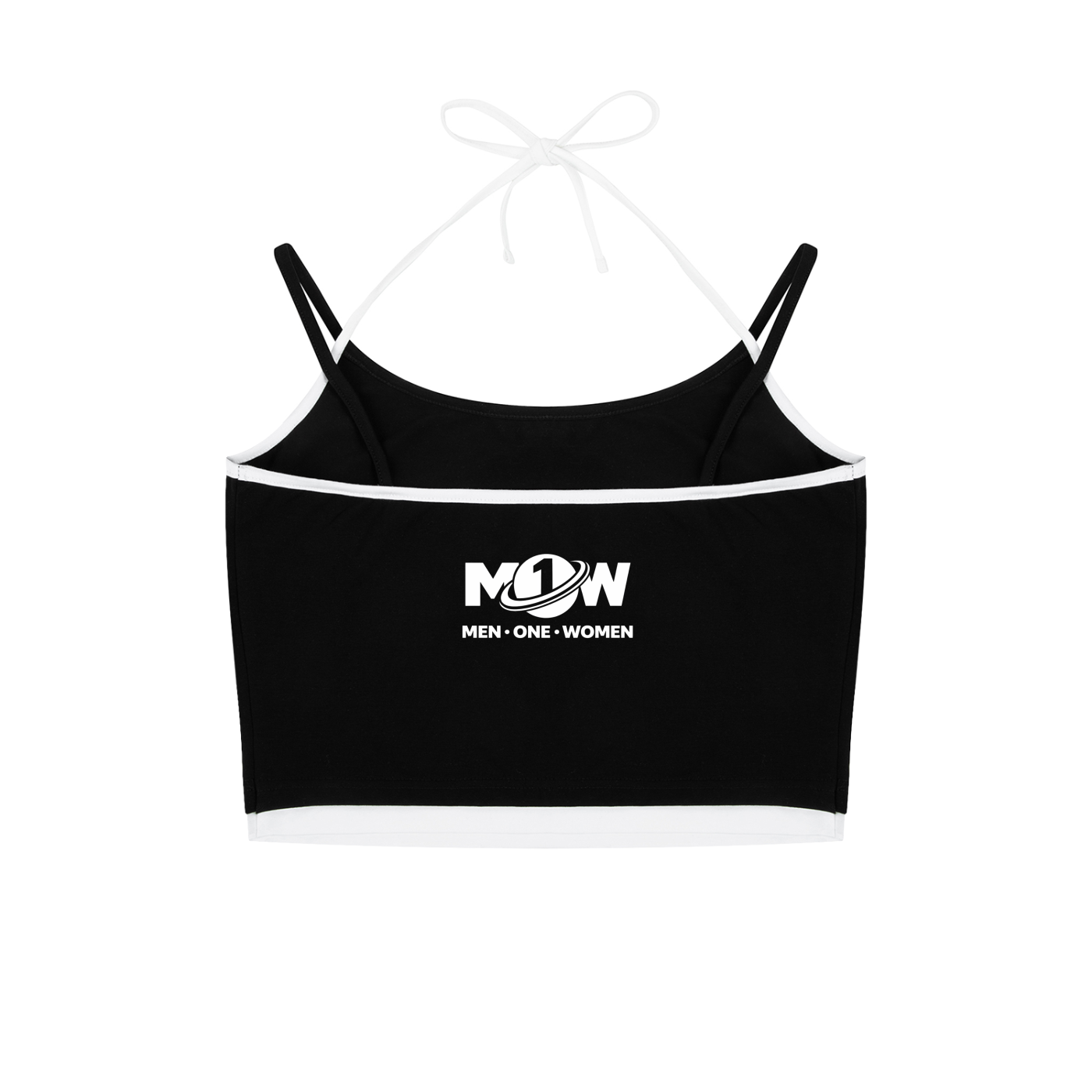 Contrast Binding Halter Tank Top