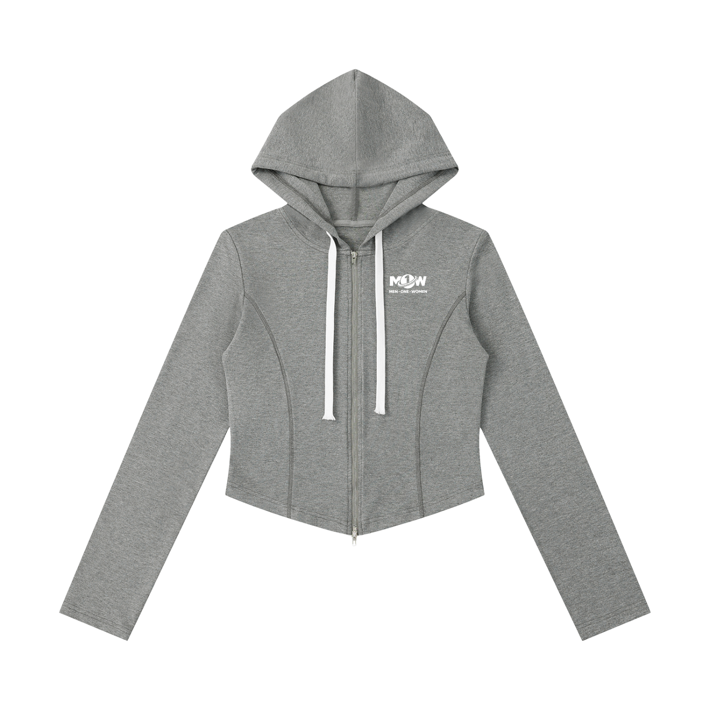 Women's Slim Cropped Full Zip Hoodie