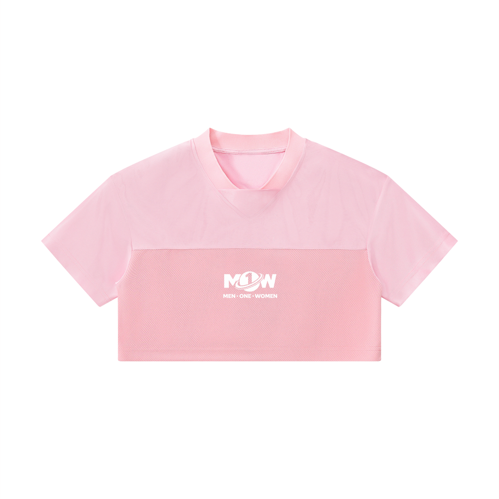 Women’s Cropped Paneled V-Neck Jersey