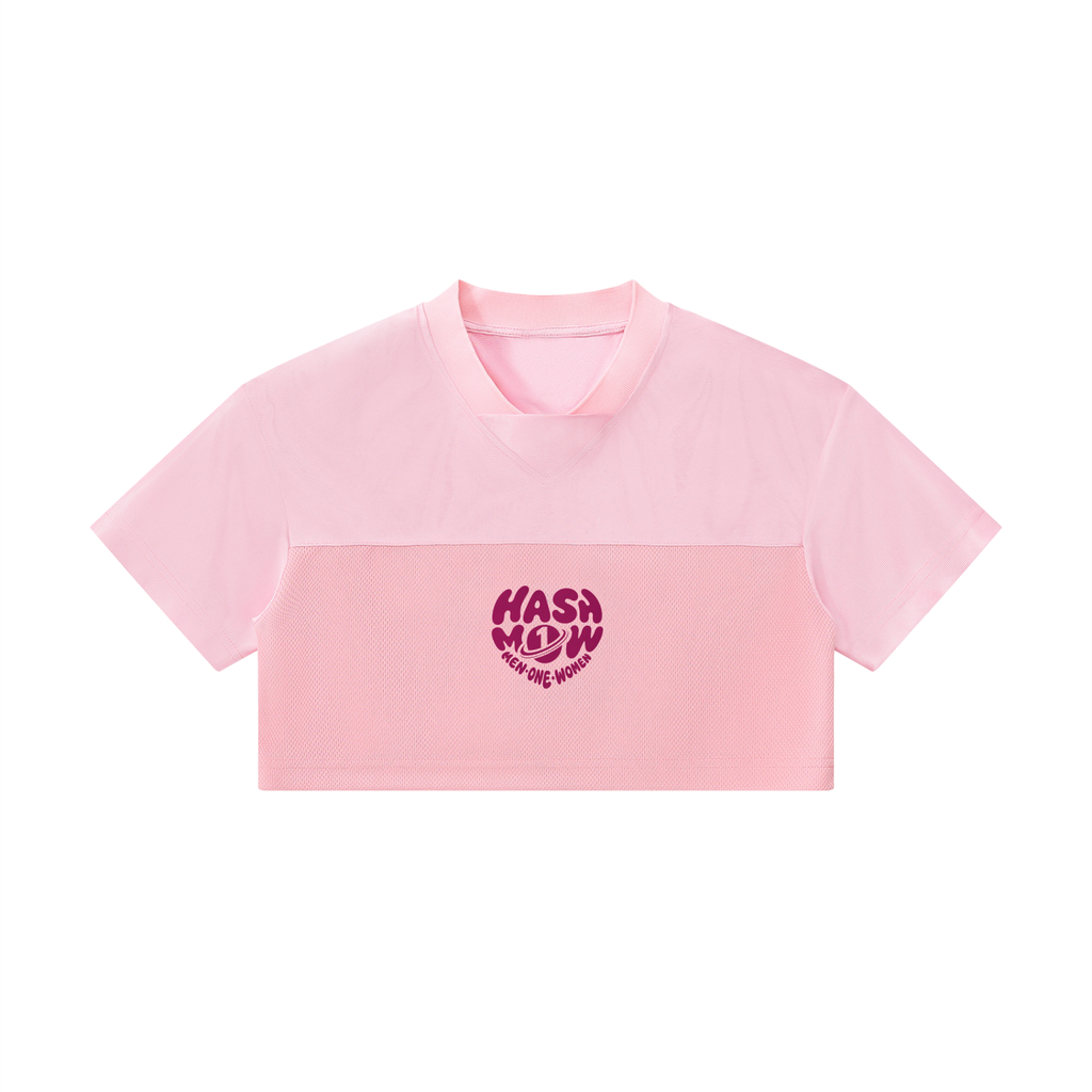 Women’s Cropped Paneled V-Neck Jersey