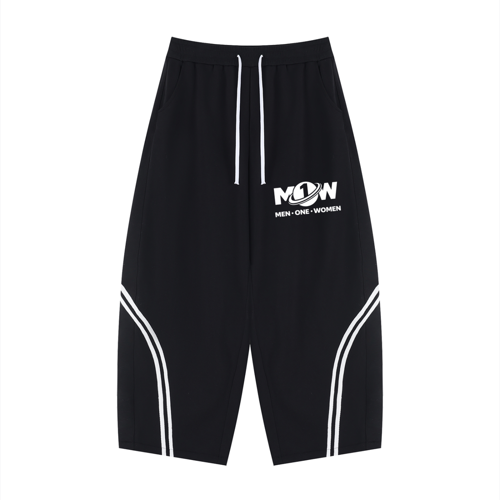 Unisex Wide Leg Piping Sweatpants