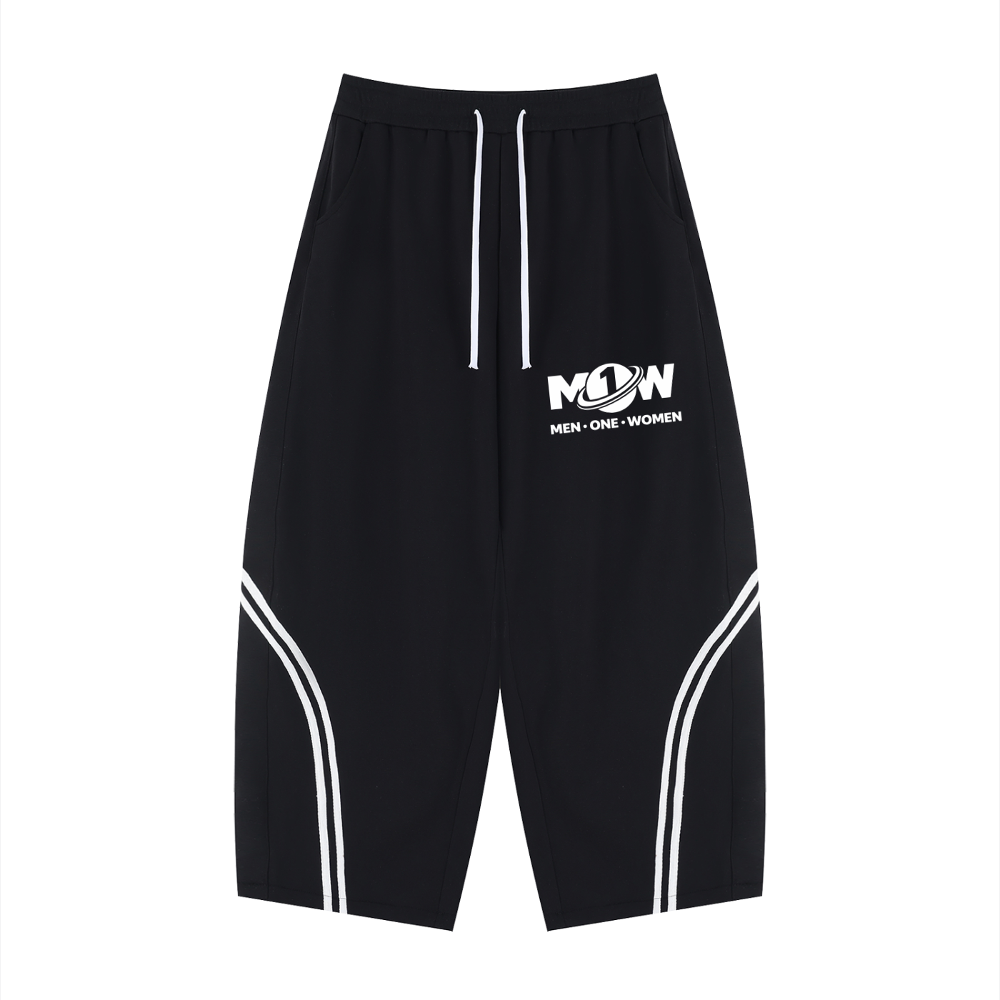 Unisex Wide Leg Piping Sweatpants