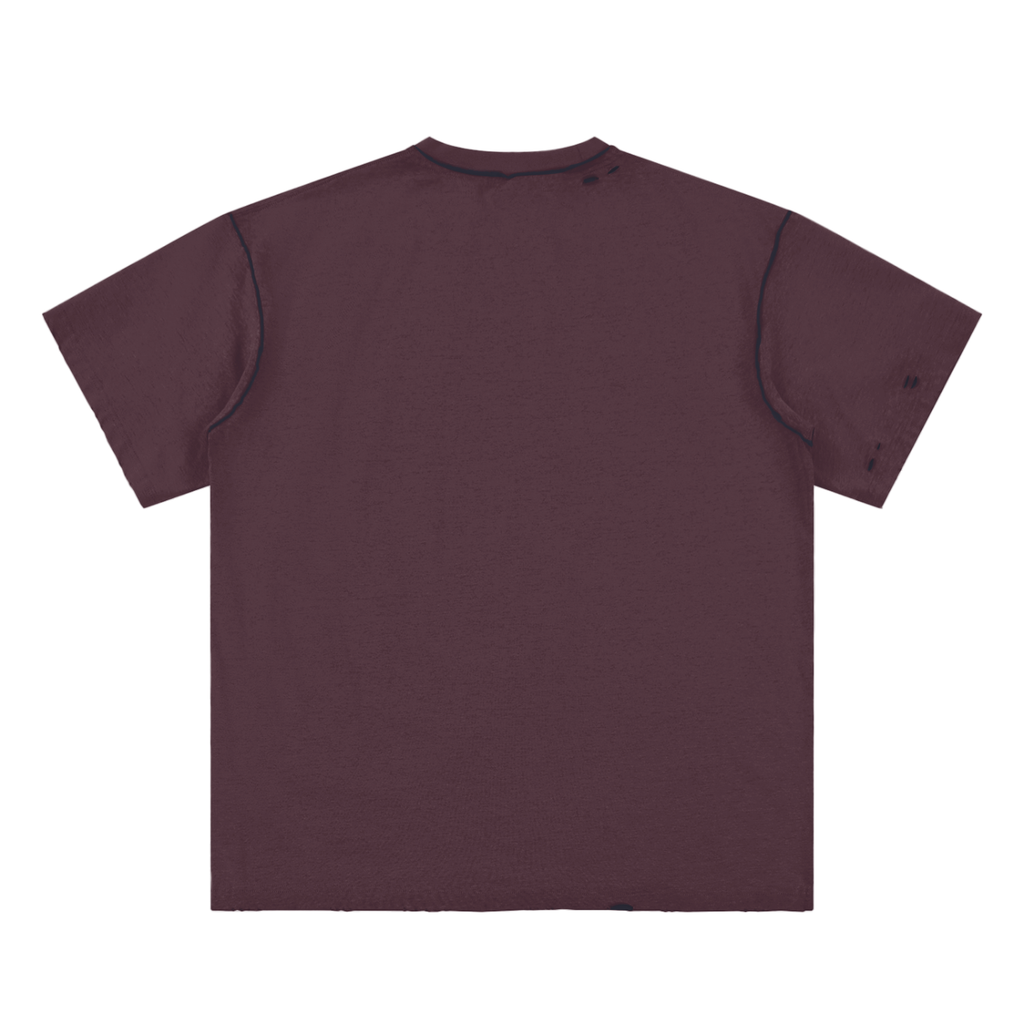 Hand-frayed Reversible T-shirt