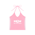Women's Color Block Halter Crop Tank Top