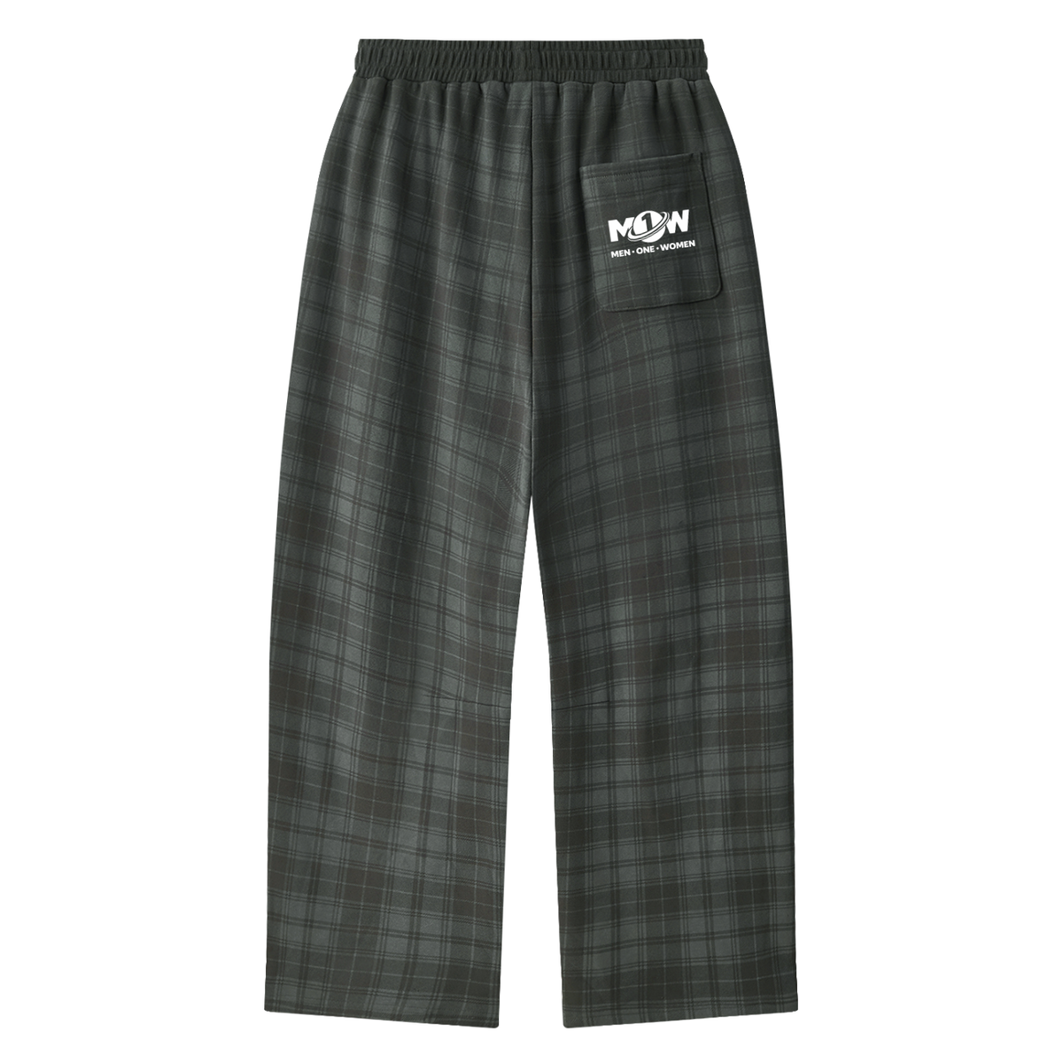Unisex Plaid Straight Leg Pants