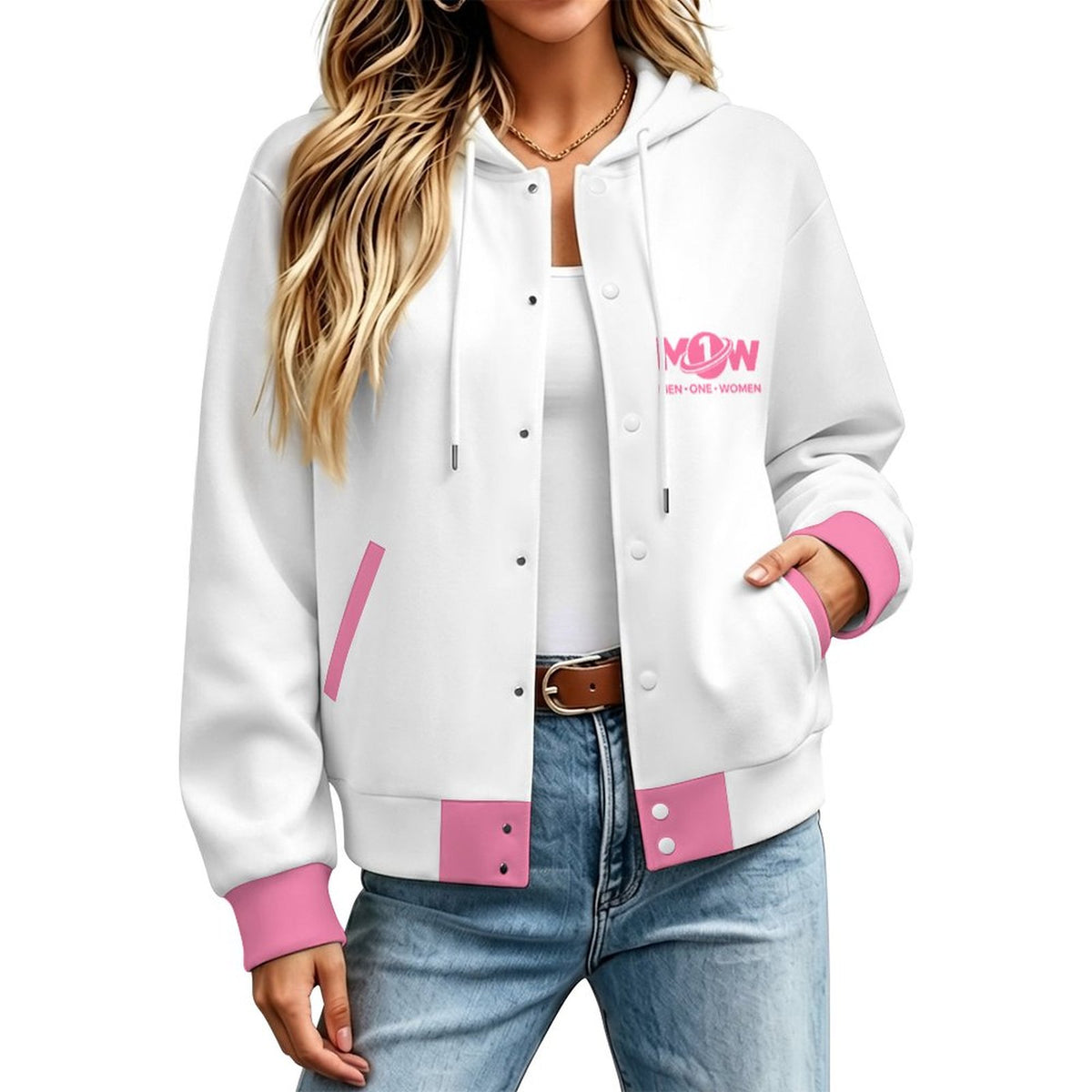 Women's Hooded Baseball Jacket