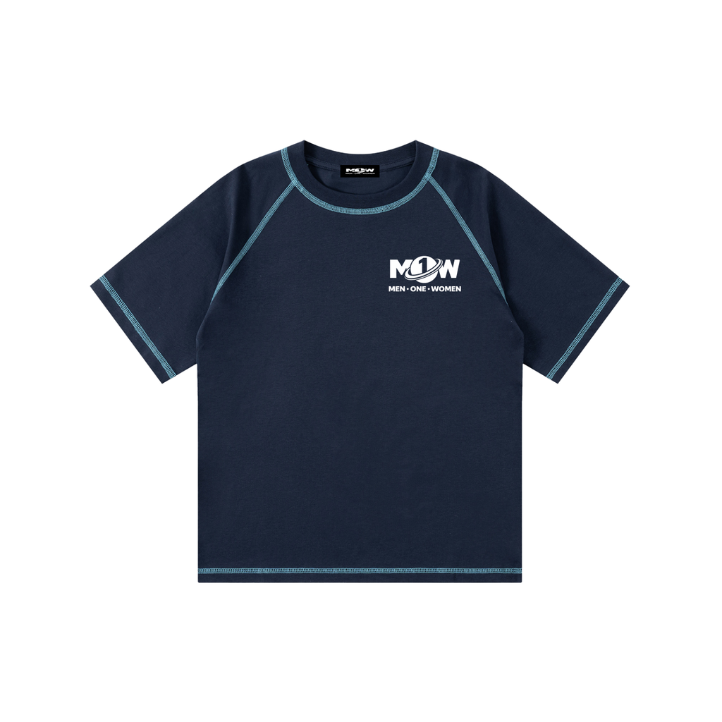 Loose Contrast-Stitched Kids' T-Shirt