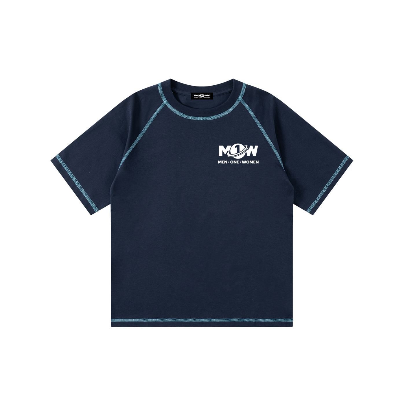Loose Contrast-Stitched Kids' T-Shirt