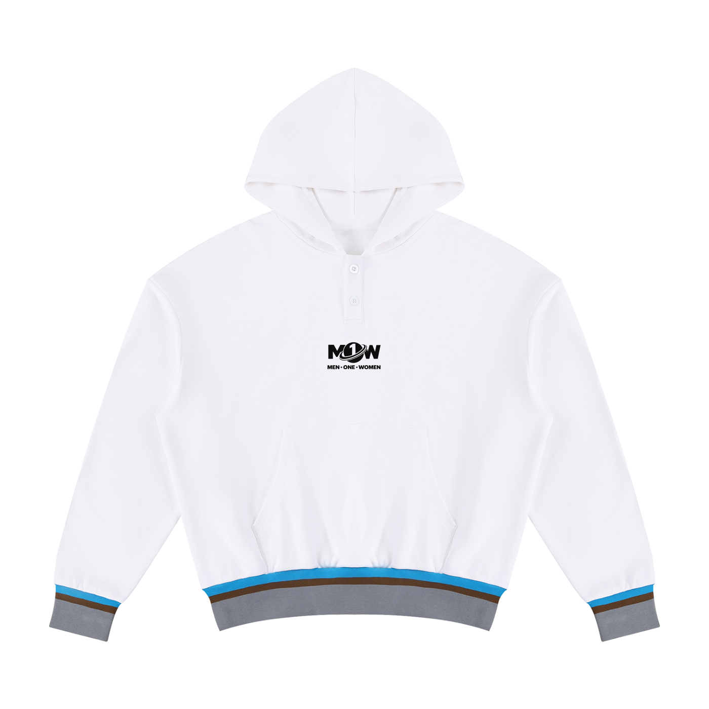 Unisex Oversized Color Block Boxy Hoodie
