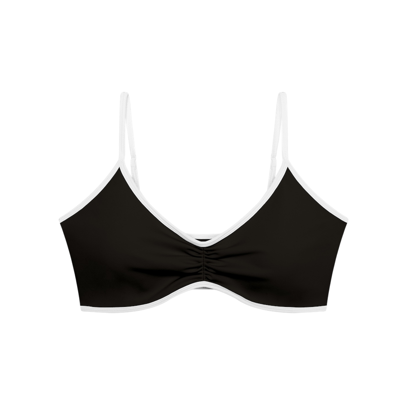 Women's Color Block Ruched V-Neck Sports Bra