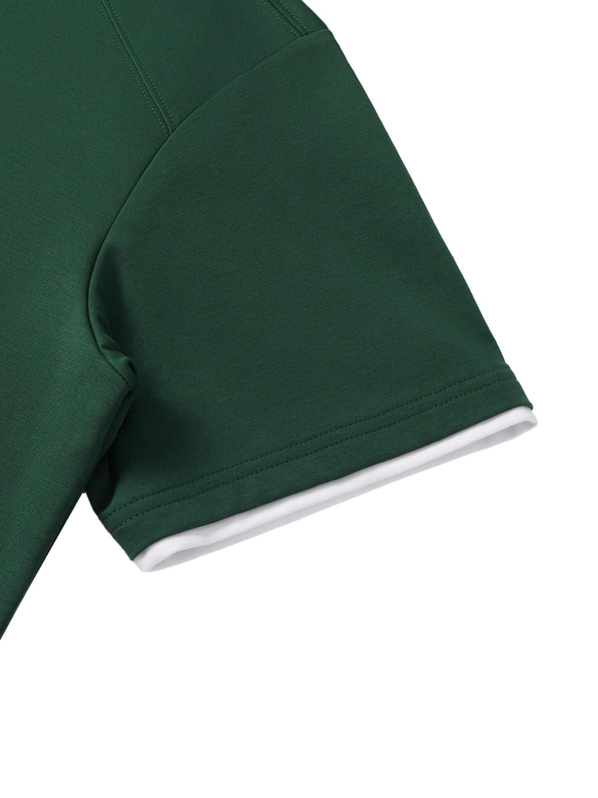 Contrast Collar Raglan Polo Shirt