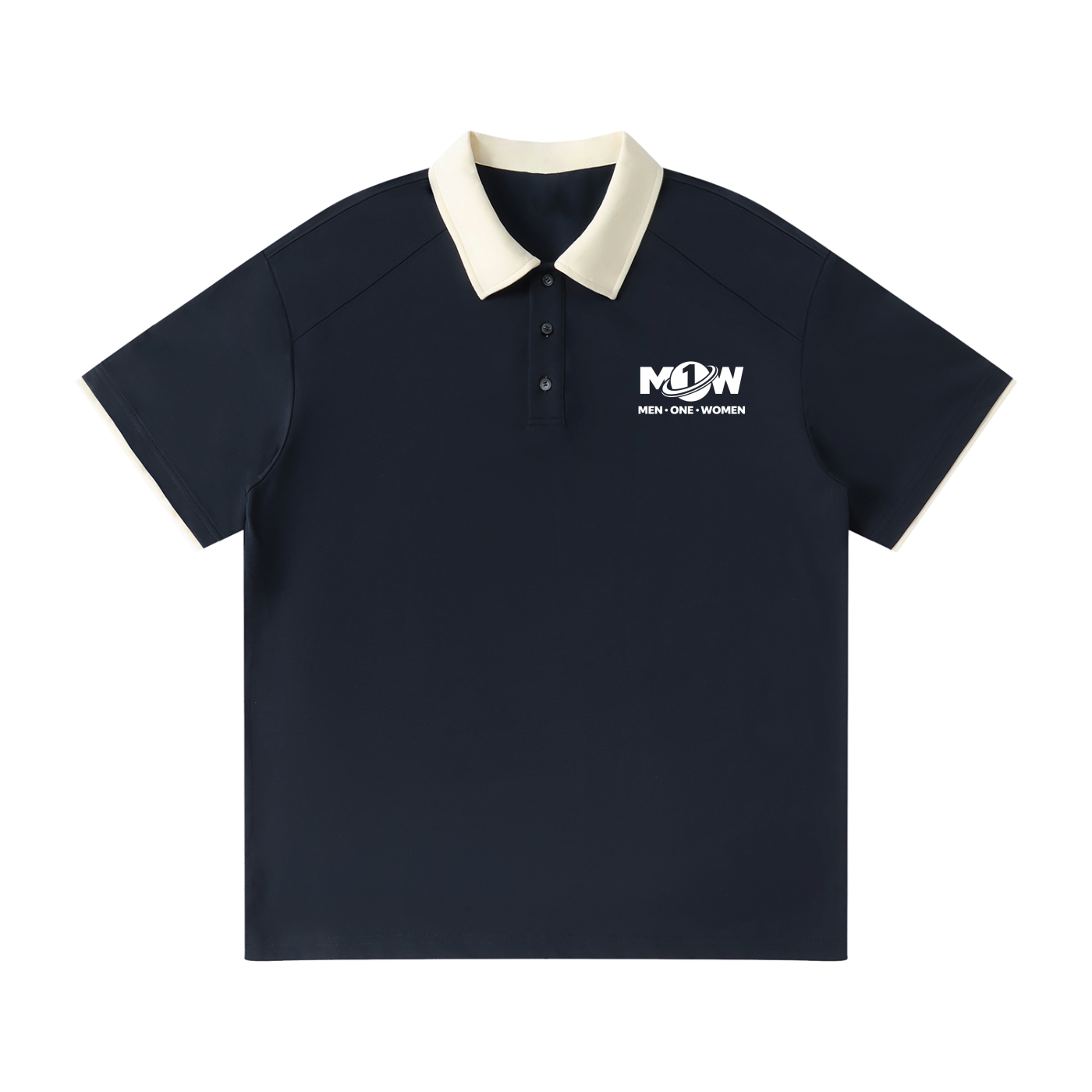 Contrast Collar Raglan Polo Shirt