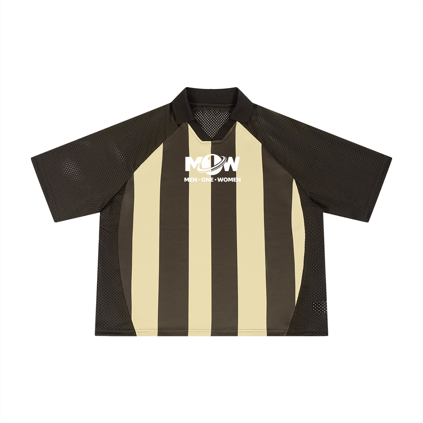 Unisex Striped Mesh Boxy Soccer Jersey
