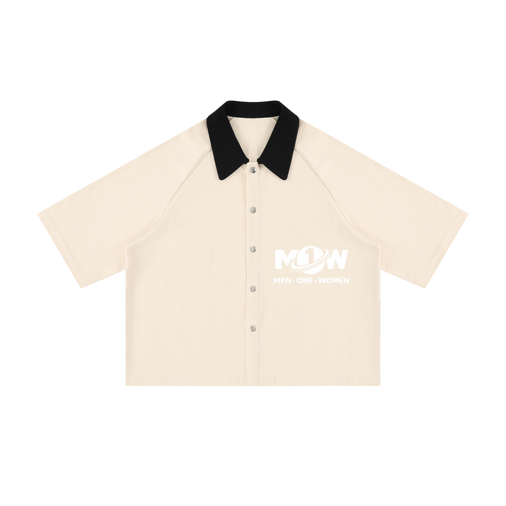 Unisex Color Block Boxy Short Sleeve Shirt