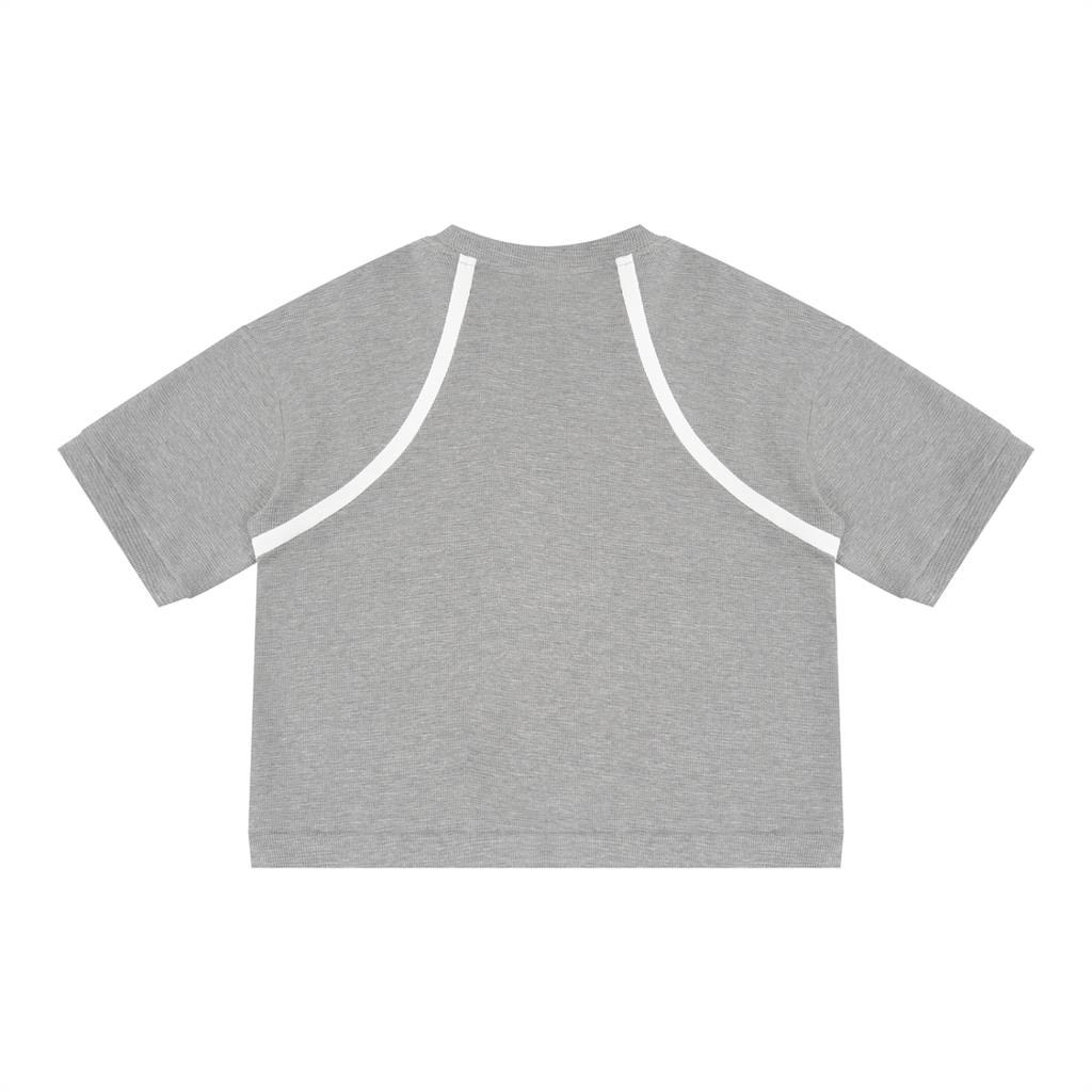 Unisex Color Block Waffle Boxy T-Shirt