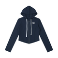 Women's Slim Cropped Full Zip Hoodie