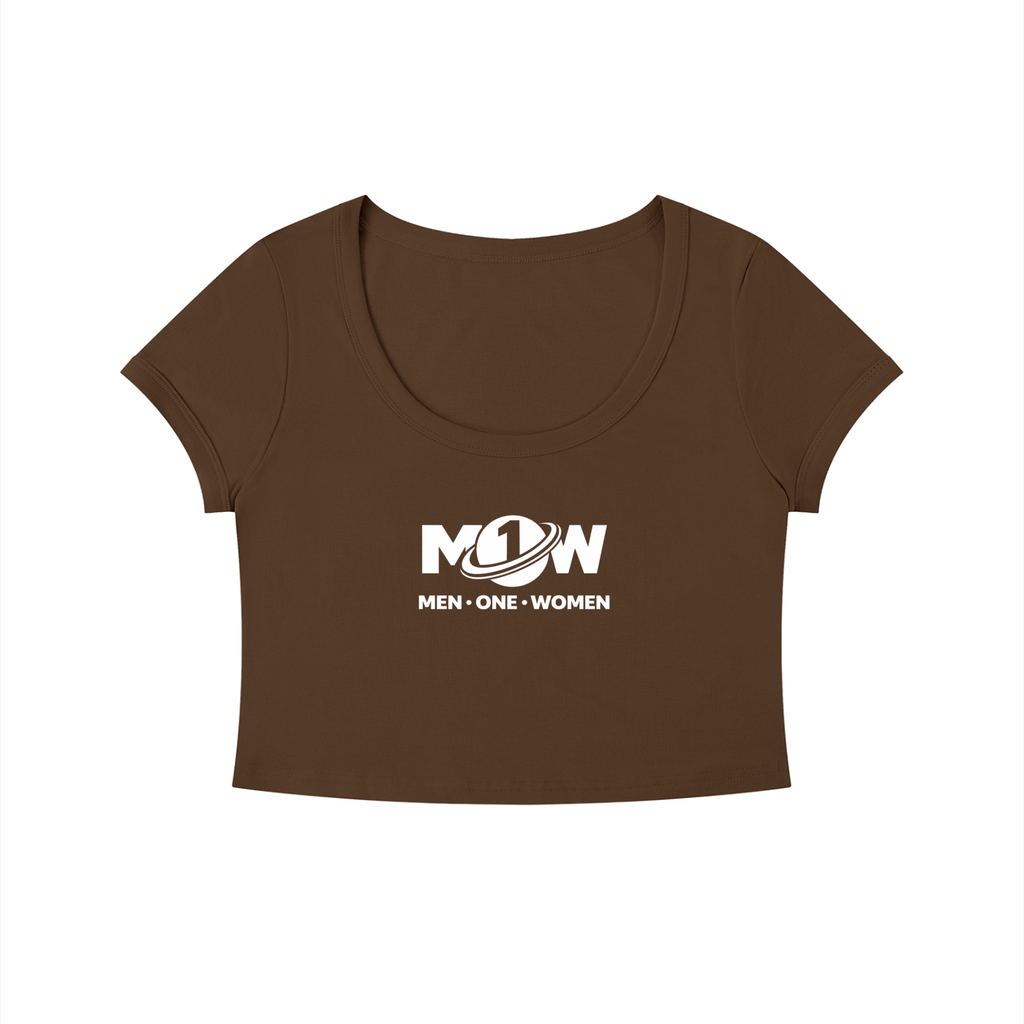 Women's Solid Color Slim Crop T-Shirt