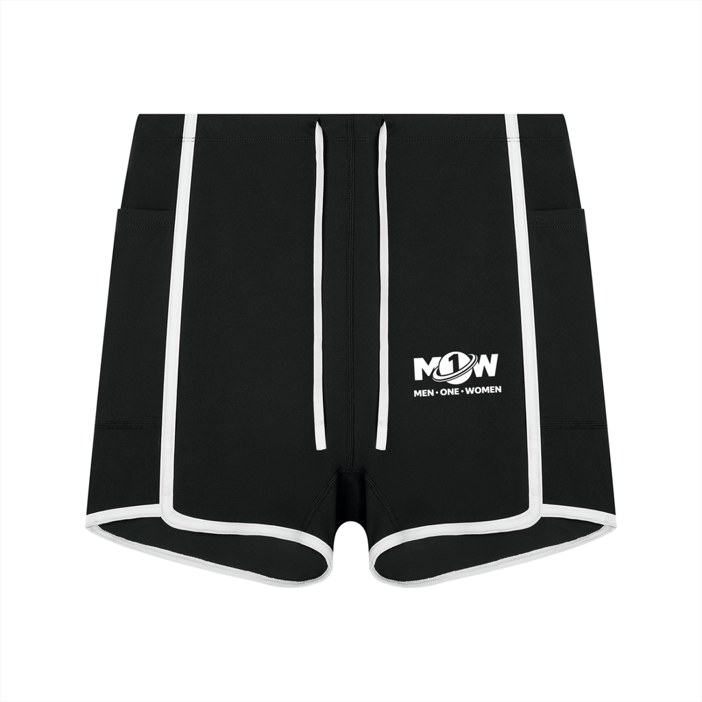 Women's High Rise Color Block Yoga Shorts