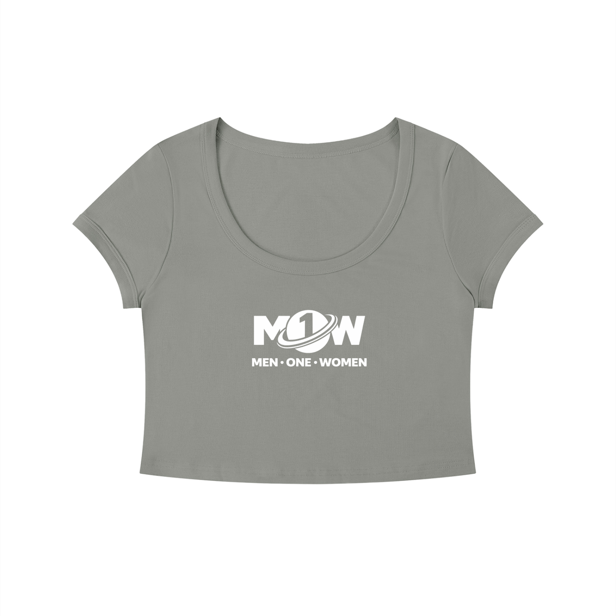 Women's Solid Color Slim Crop T-Shirt