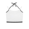 Contrast Binding Halter Tank Top