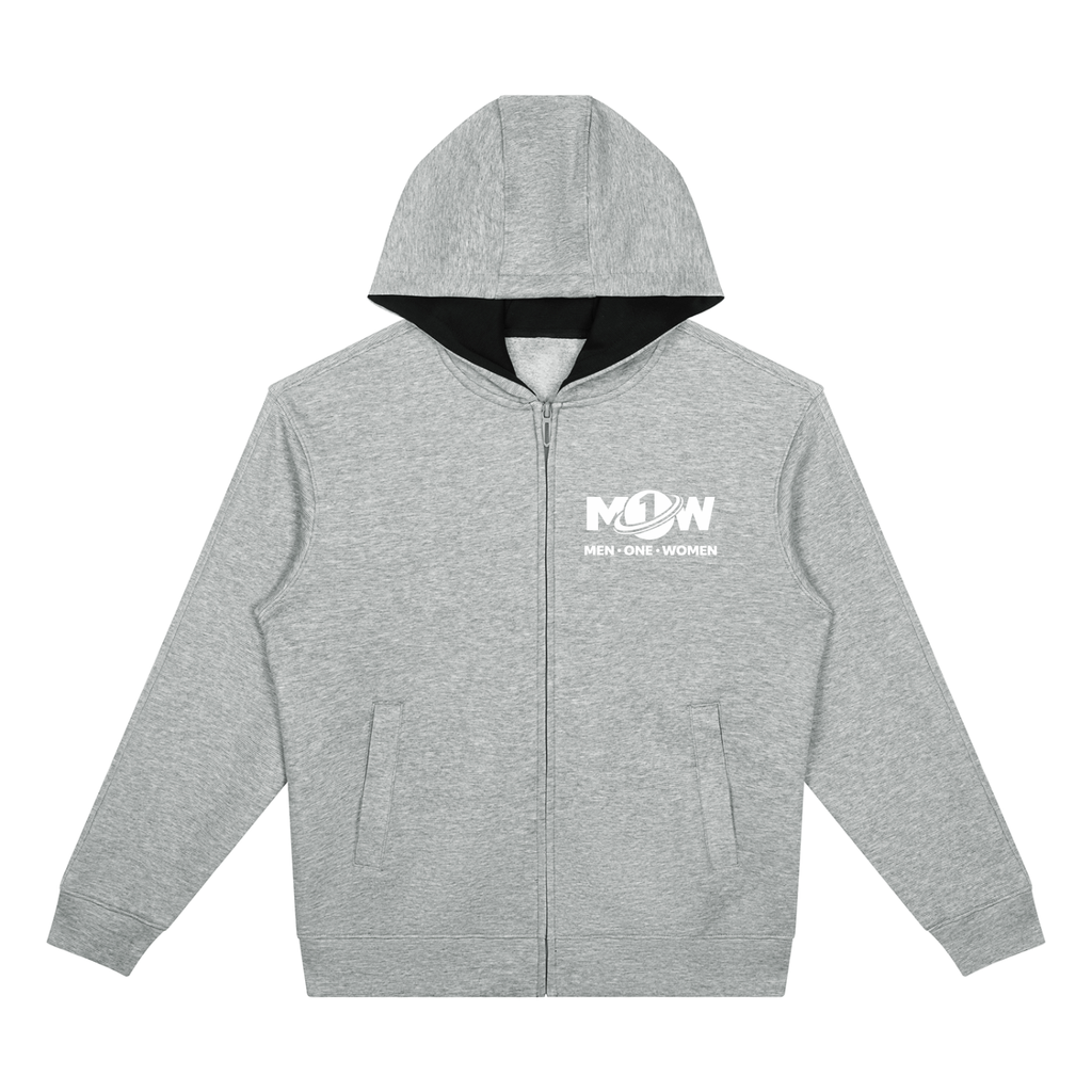 Unisex Drop Shoulder Full Zip Hoodie