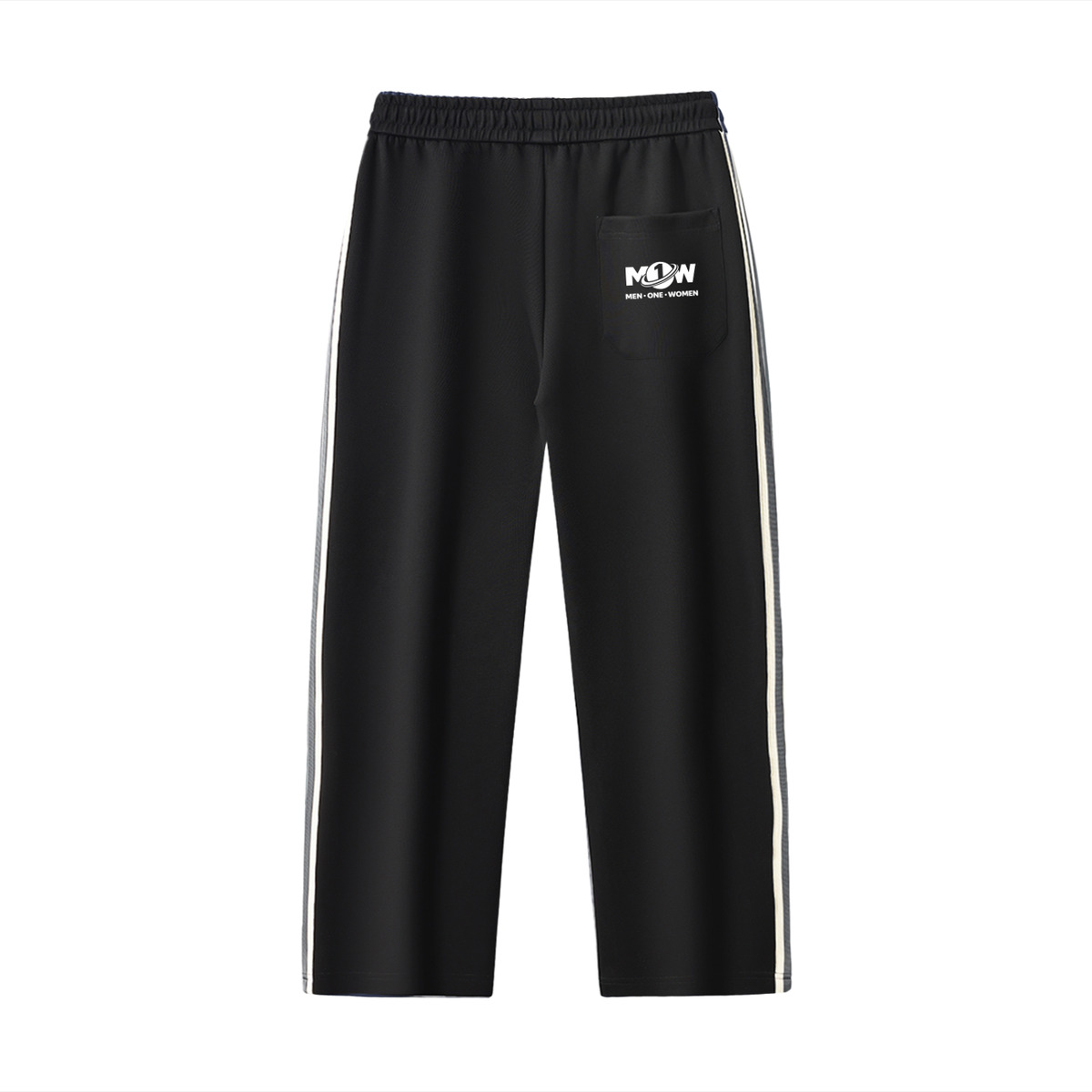 Contrast Side-Stripe Straight-Leg  Pants