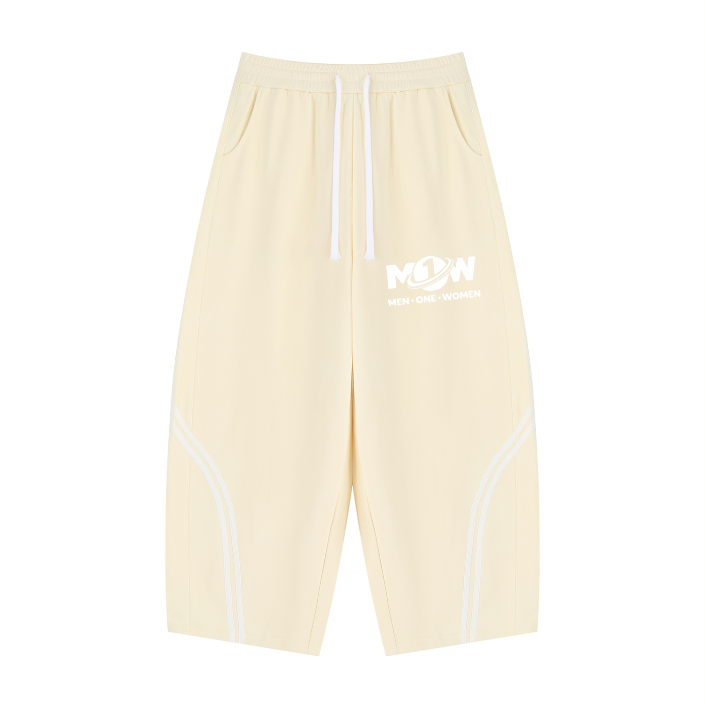 Unisex Wide Leg Piping Sweatpants
