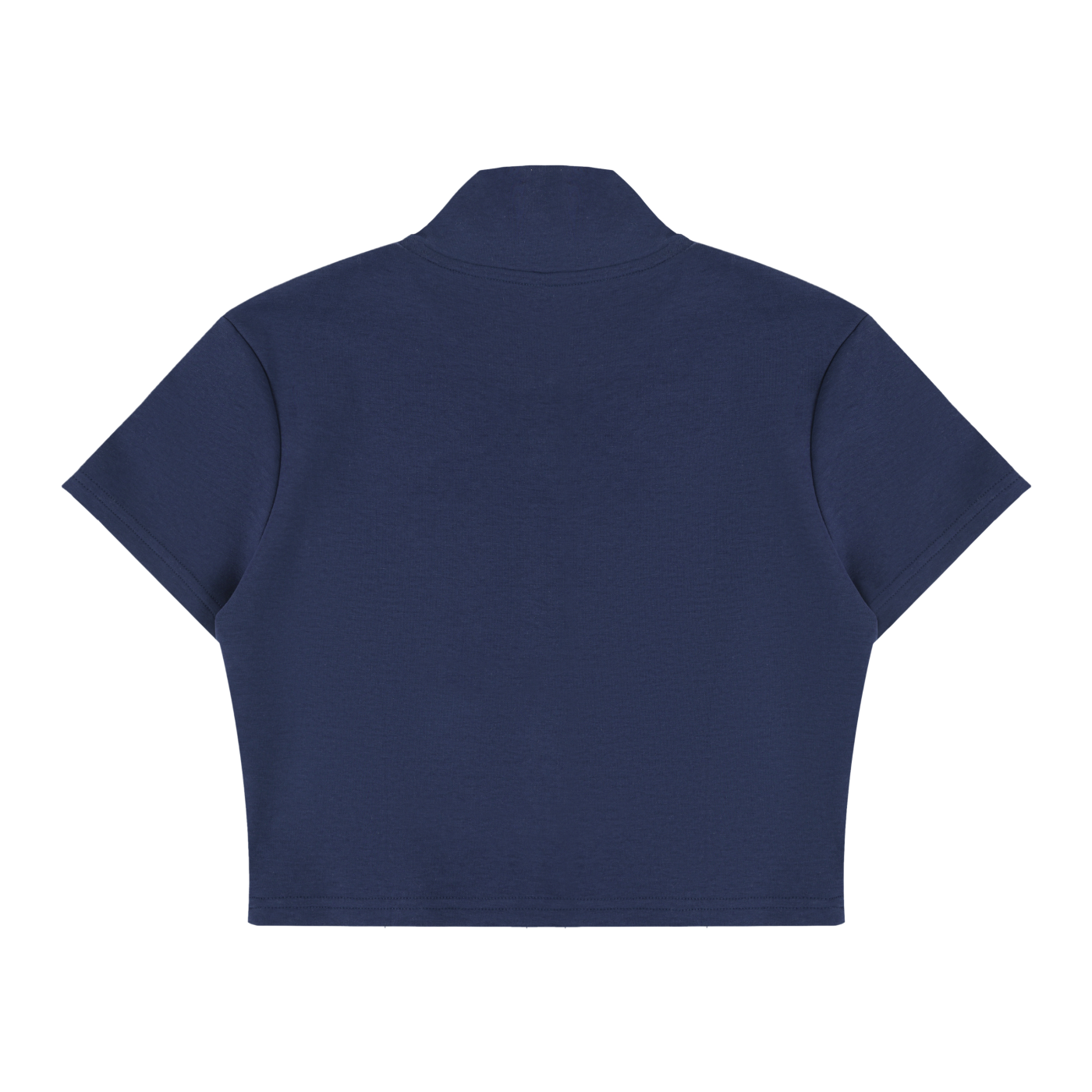 Women's Cropped Full Zip Short Sleeve T-Shirt