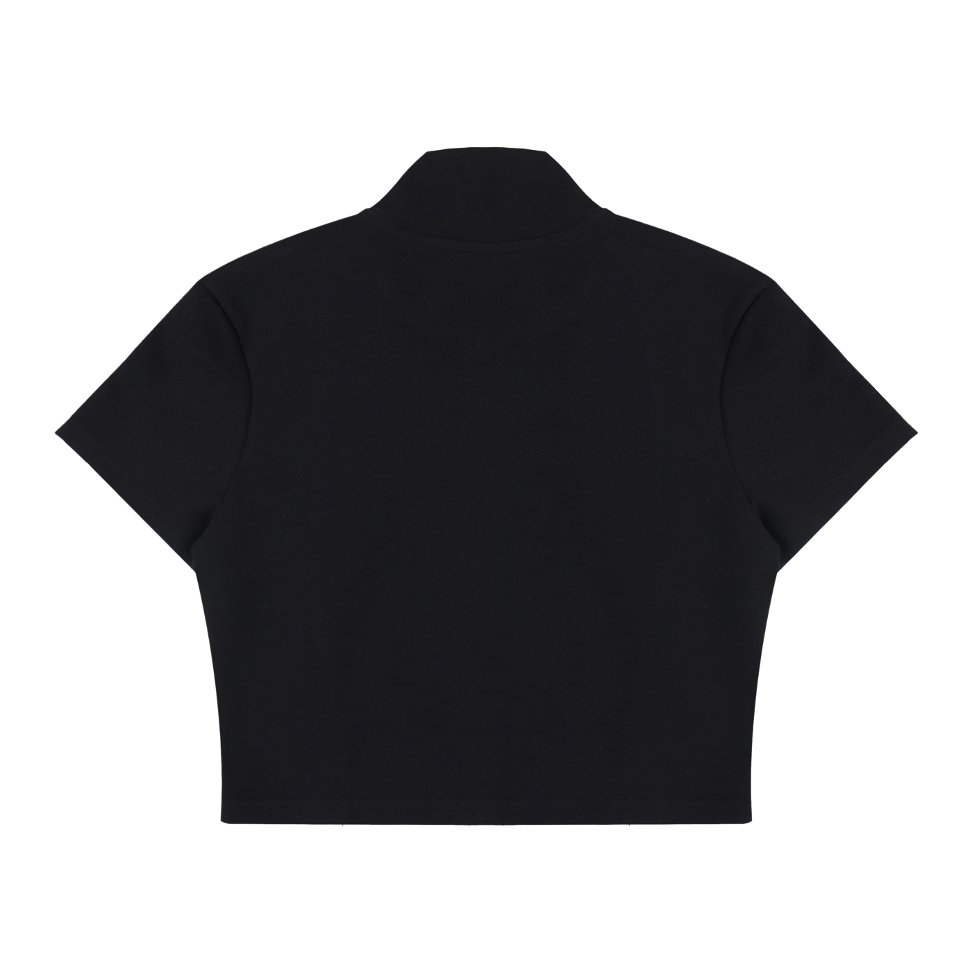 Women's Cropped Full Zip Short Sleeve T-Shirt