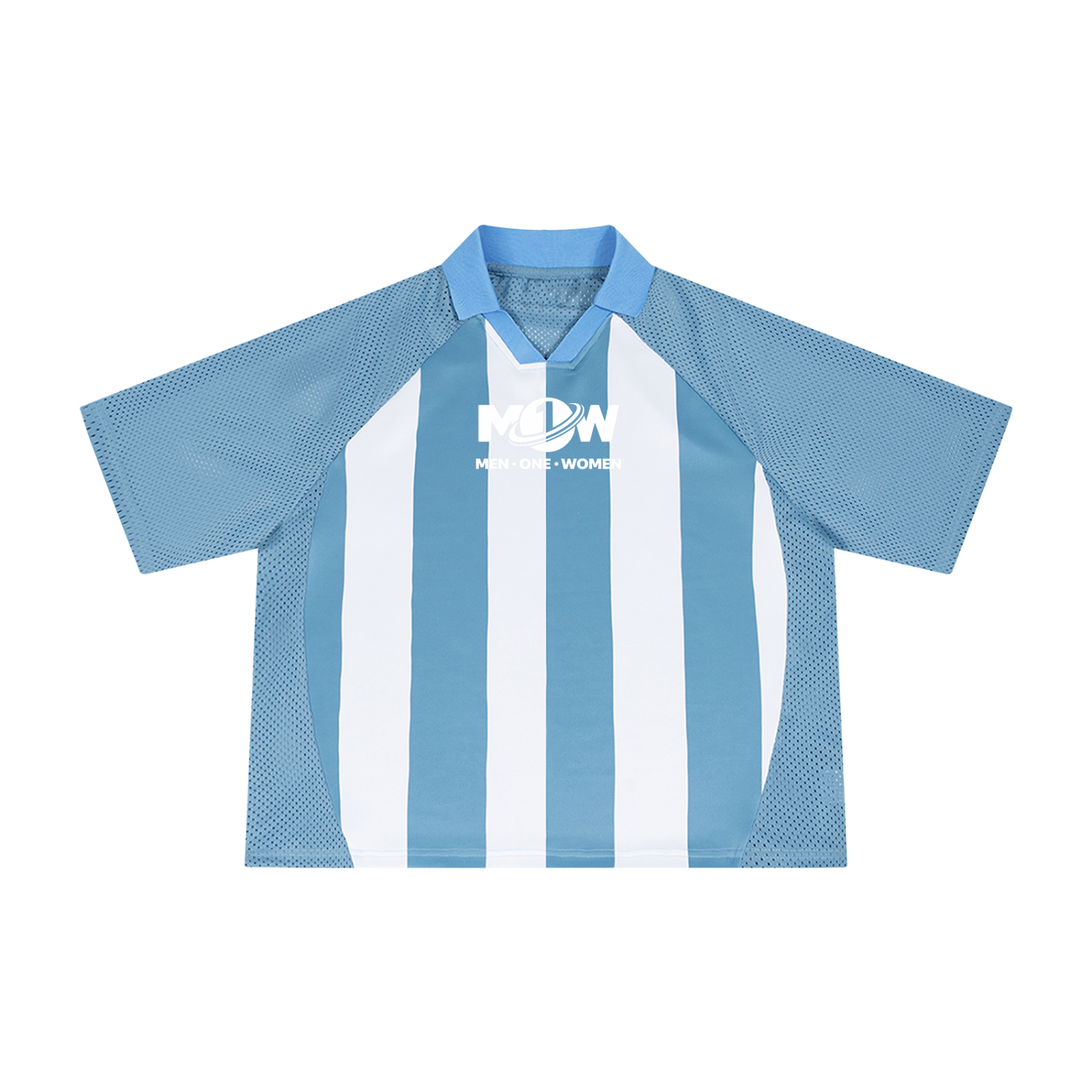 Unisex Striped Mesh Boxy Soccer Jersey