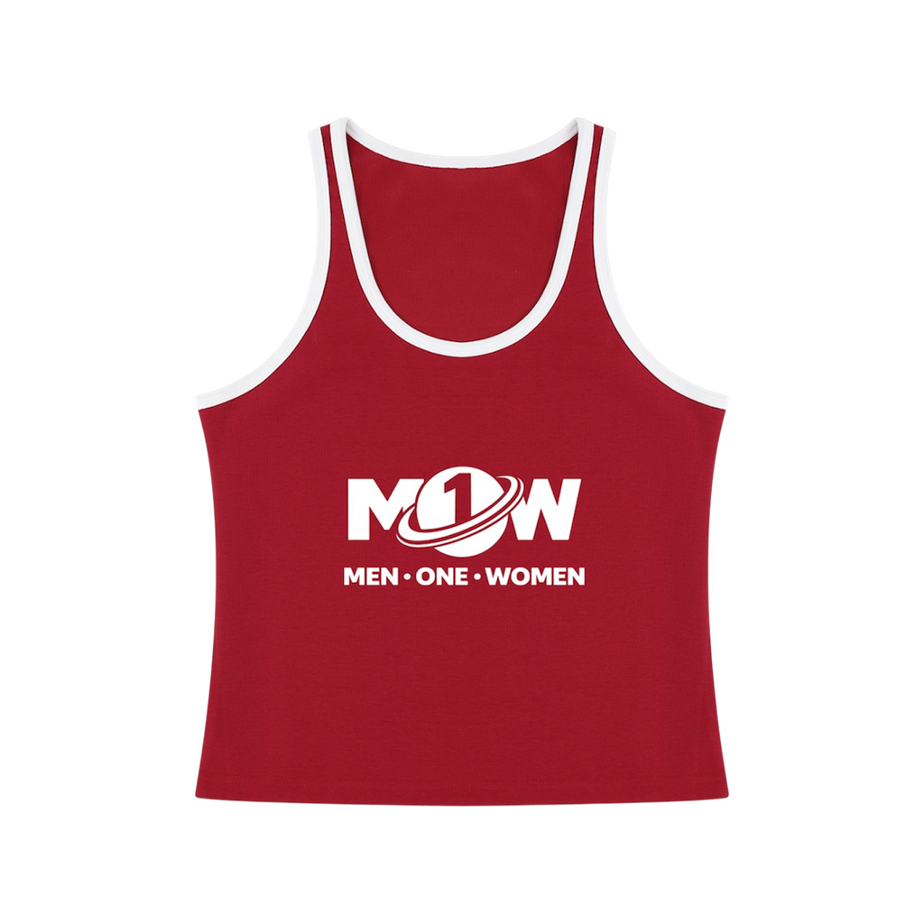 Women's Color Block Cropped Tank Top