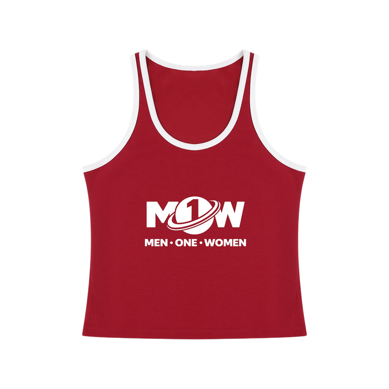 Women's Color Block Cropped Tank Top
