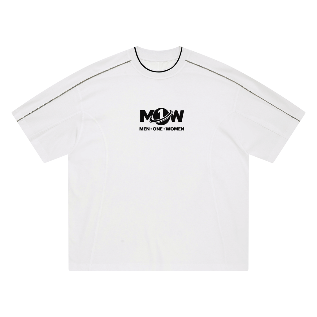 Unisex Oversized Contrast Tape T-Shirt