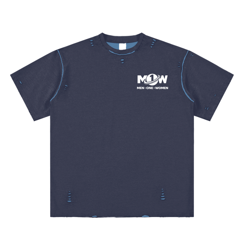 Hand-frayed Reversible T-shirt