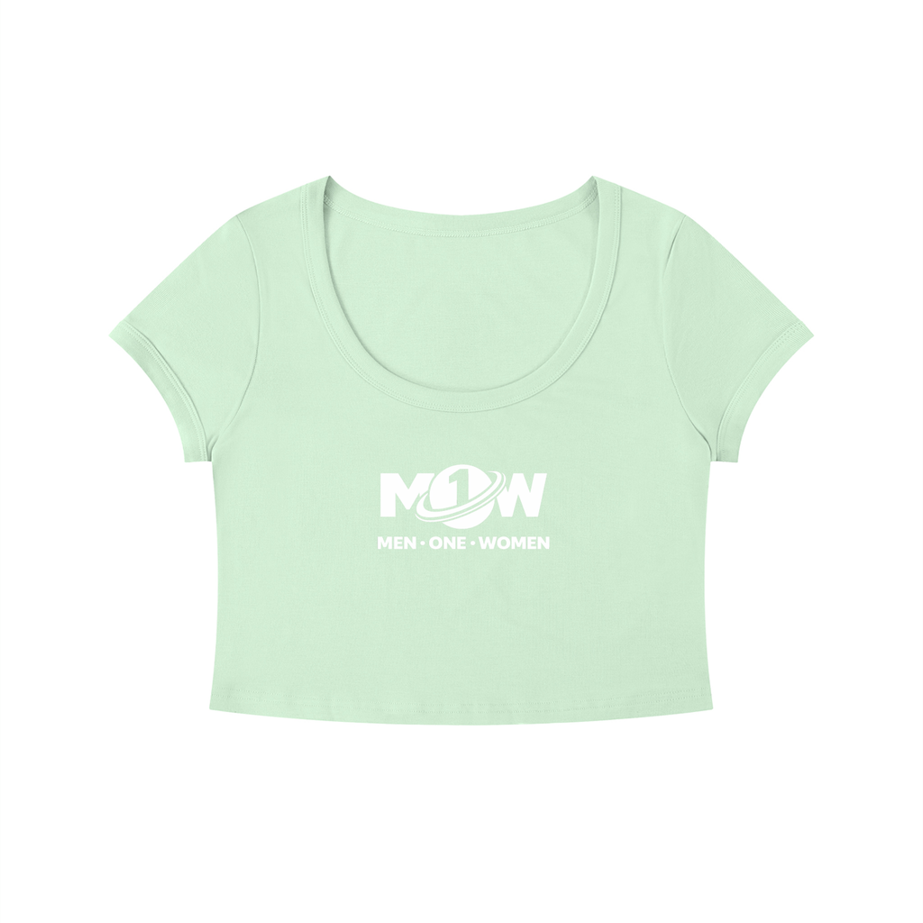 Women's Solid Color Slim Crop T-Shirt