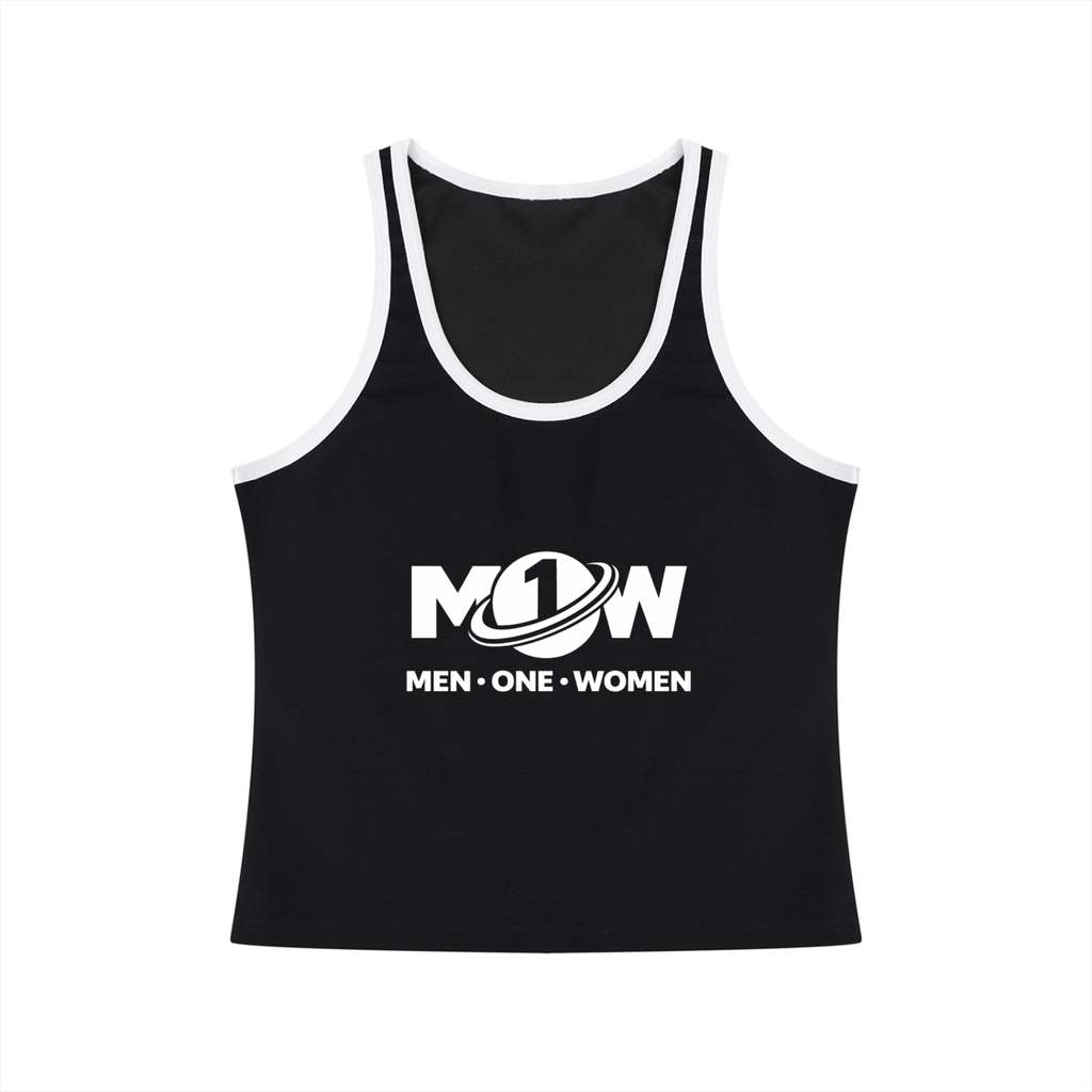 Women's Color Block Cropped Tank Top