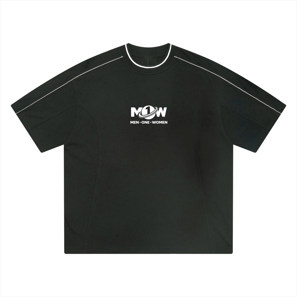 Unisex Oversized Contrast Tape T-Shirt