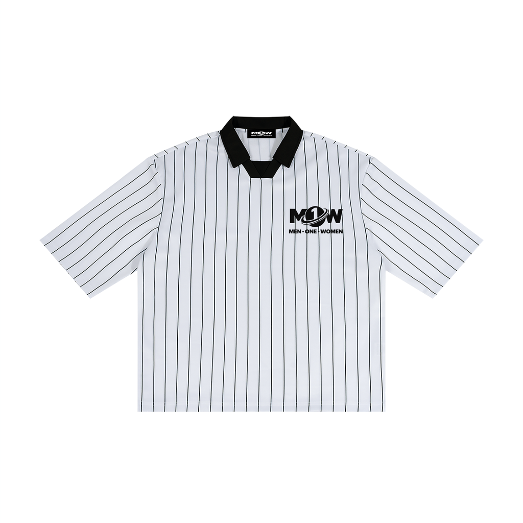 Unisex Pinstripe Collared Soccer Jersey