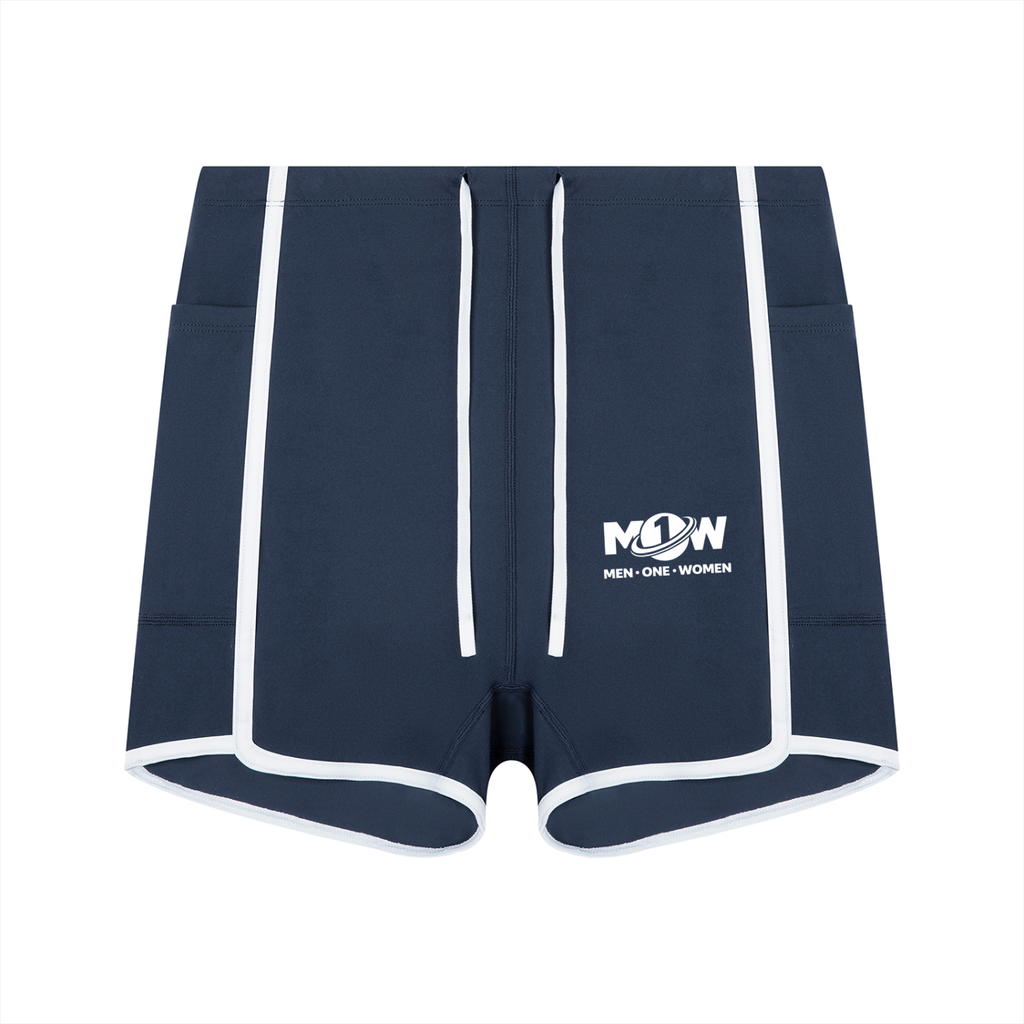 Women's High Rise Color Block Yoga Shorts