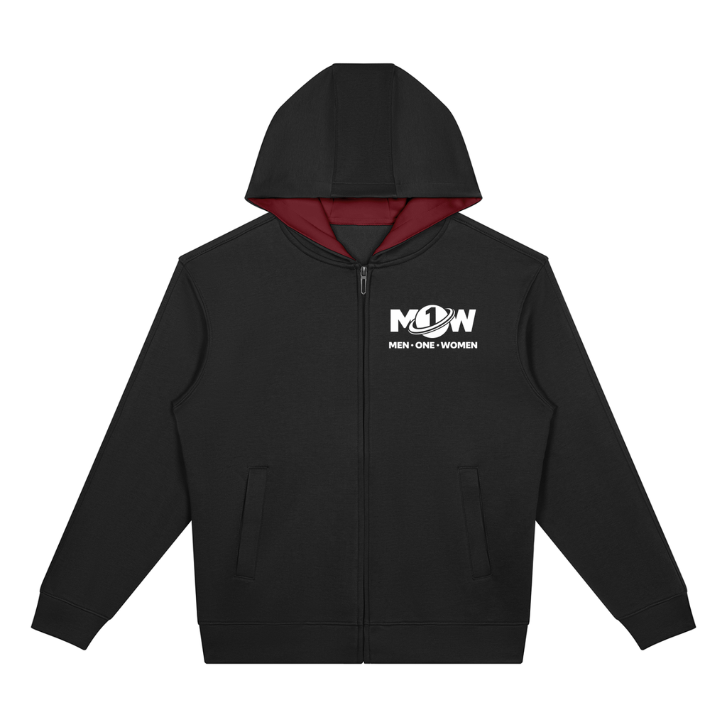 Unisex Drop Shoulder Full Zip Hoodie