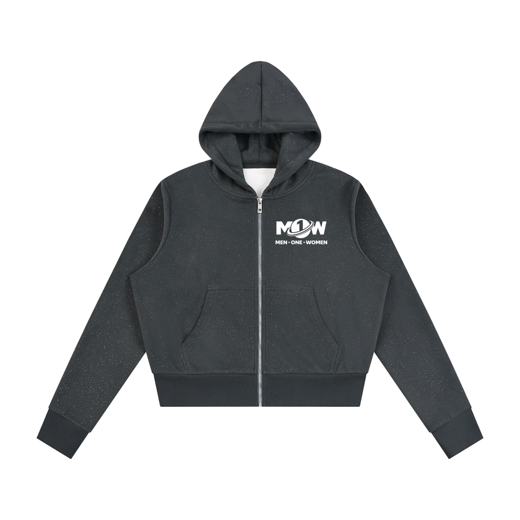 Women's Sparkles Fleece Full Zip Hoodie