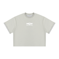 Unisex Boxy Plaid-Lined Double-Face T-Shirt